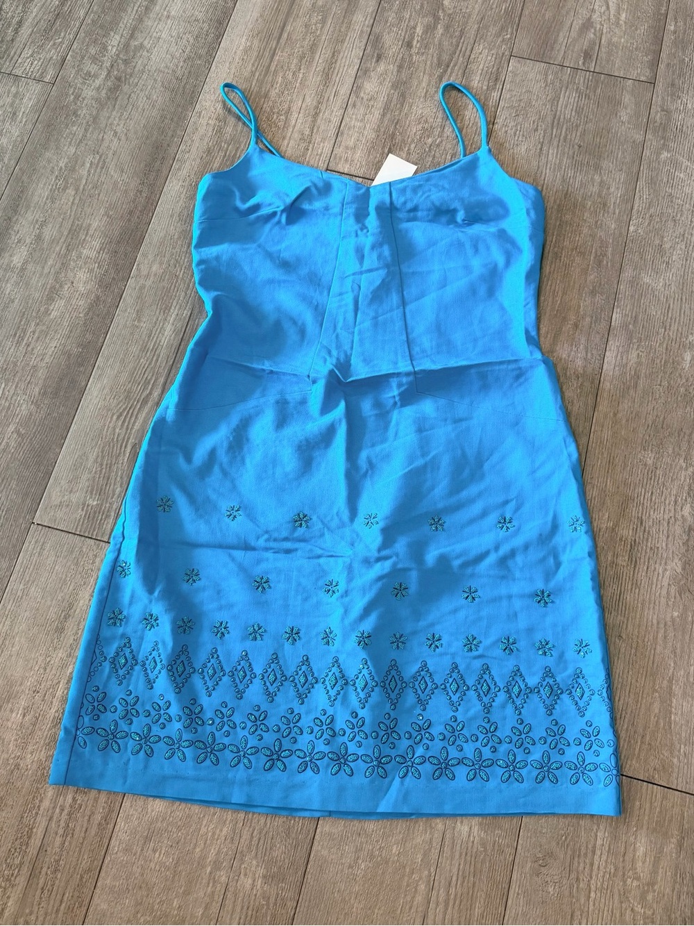 Rampage Turquoise Blue Embroidered Slip Dress